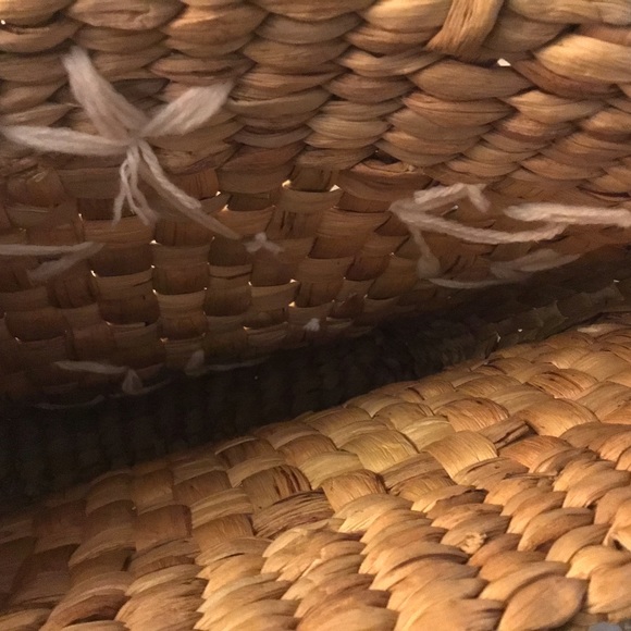 Large Straw Tote Bag Embroidery Natural Neutral Coastal Grandmother Grandma - Picture 7 of 7